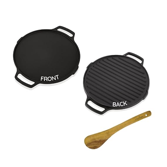 LILYDALE DOSA GRIDDLE TAWA 255MM DOUBLE HANDLE